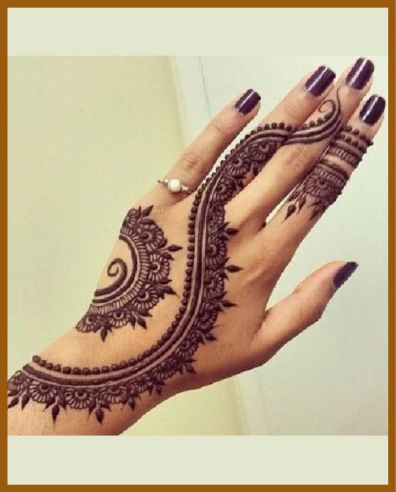 Crosshatch Net For Simple Back Hand Mehndi